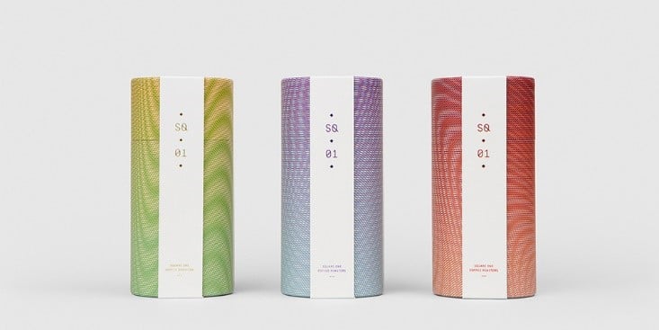 Square One Roasted Coffee Colorful Package Design modern coffee packaging design
