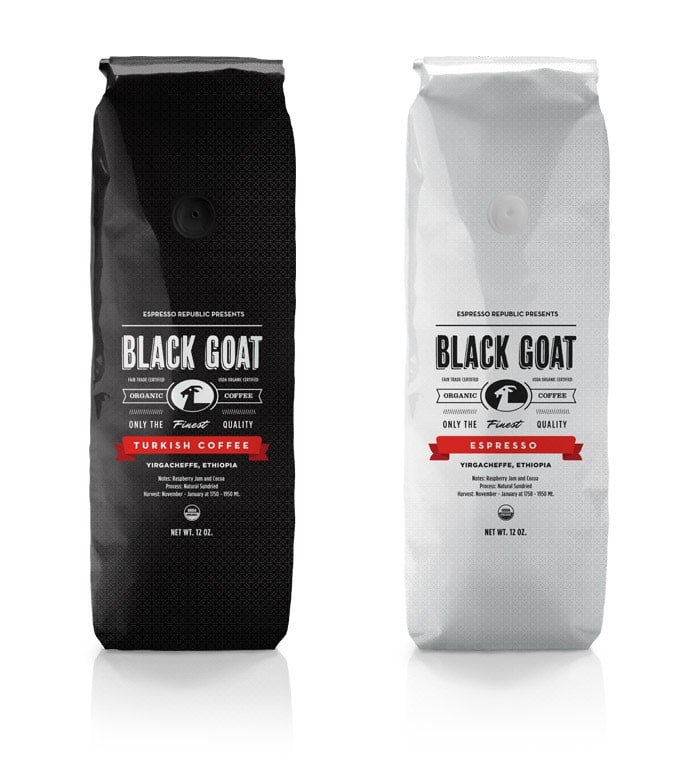 Black Goat Coffee Top Coffee Package Design coffee packaging design