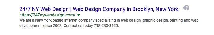 Web Design Title Meta Description