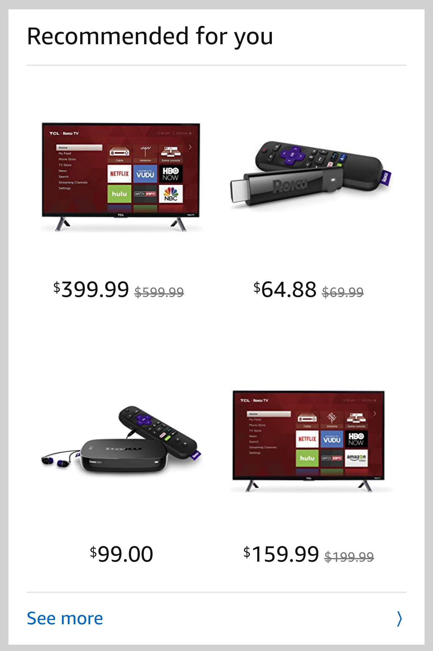 Amazon Amazon E-Commerce Mobile Website Suggestions