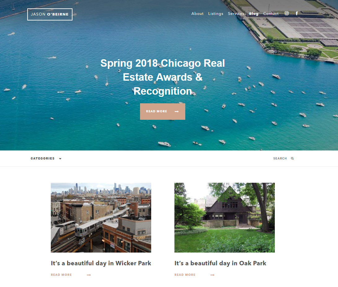 Jason O'Beirne Blog Real Estate Website