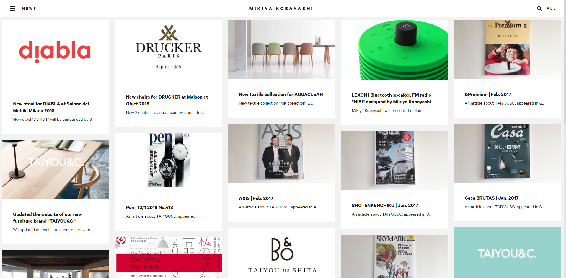 Mikiya Kobayashi Clean Web Design News