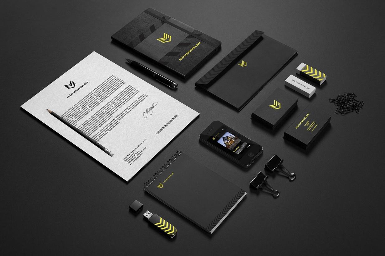 Muhendisler Stationery Design business stationery designs