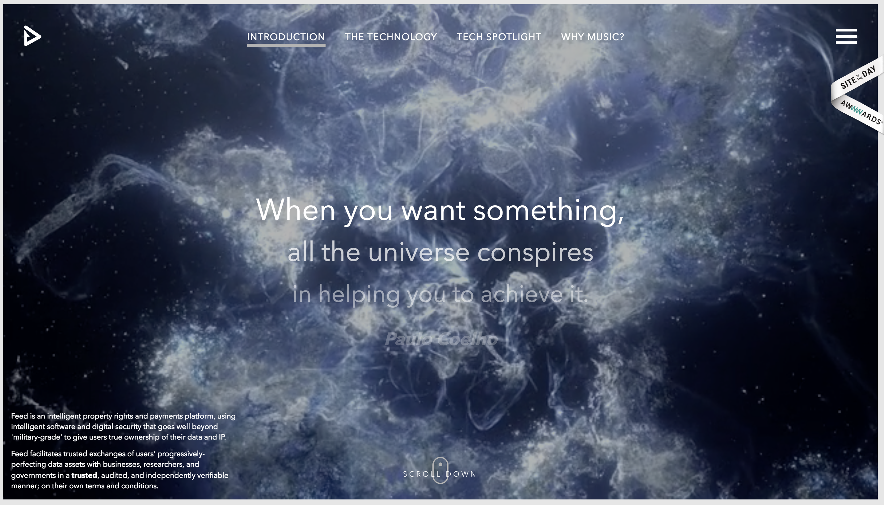 Feed Music Website Design interaction design websites