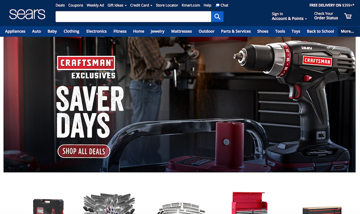 Sears E-Commerce Checkout Process Sears E-Commerce Checkout Process