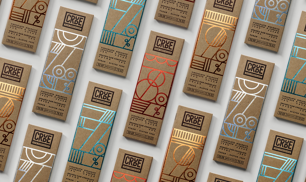 Crude Chocolate Package Design Natural Chocolate Package Design