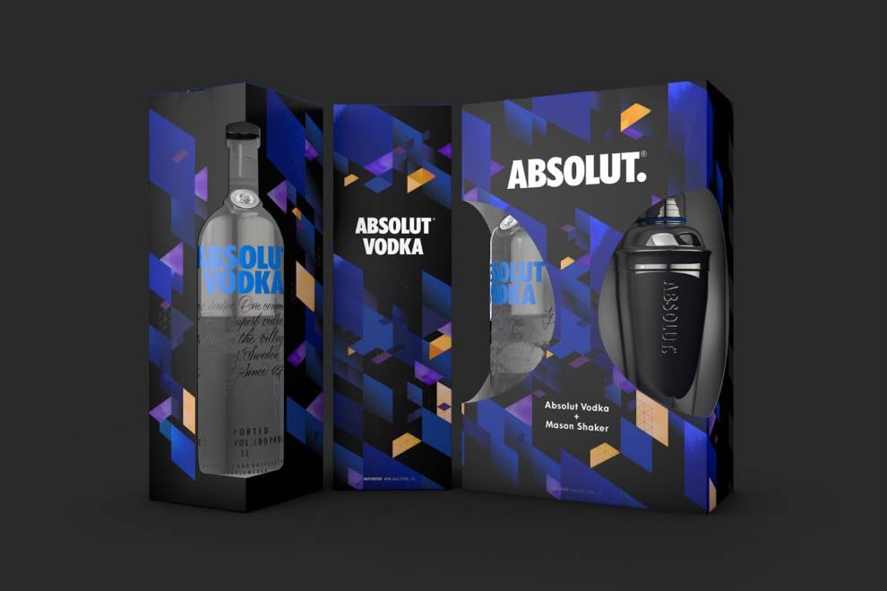 Absolut Vodka Geometric Package Designs great package design