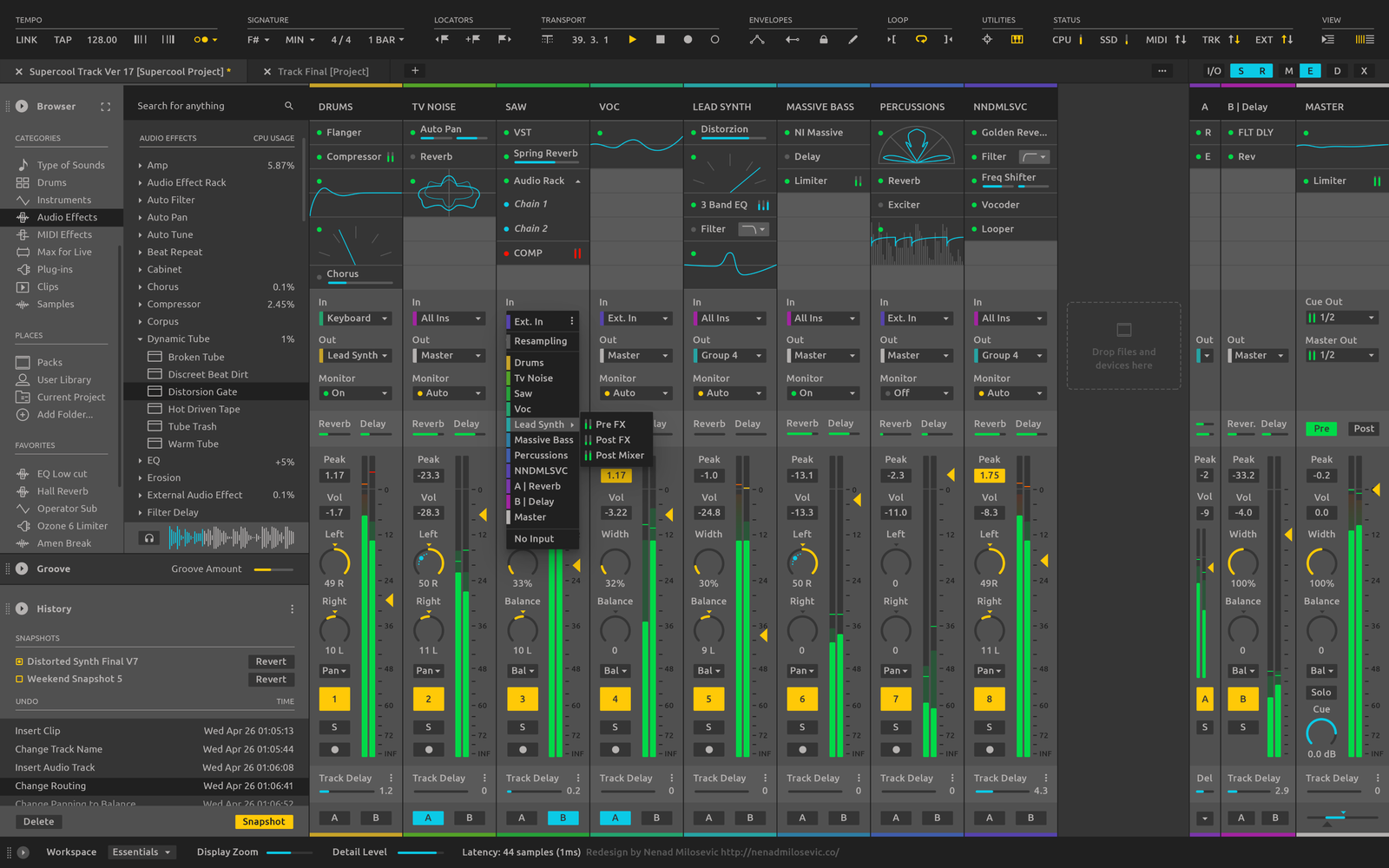 Ableton live UX Design