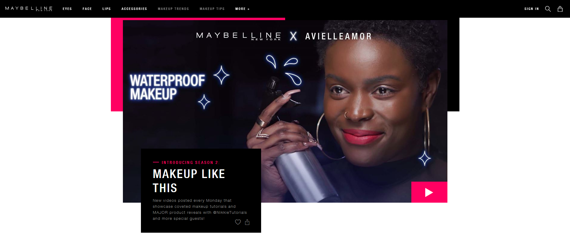 Maybelline Beauty Website