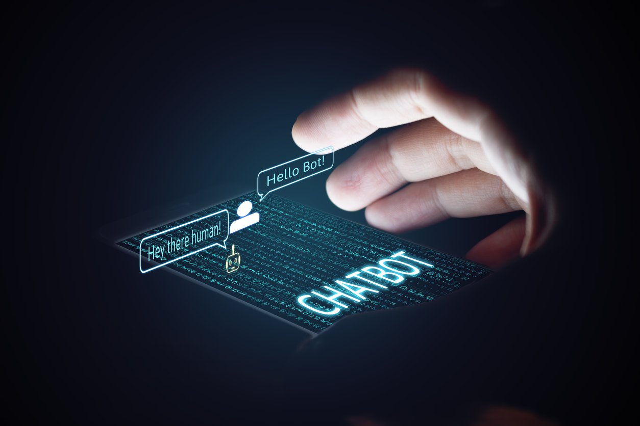 Digital Interface Platform AI Chatbot Technology Hello Bot Hey There Human
