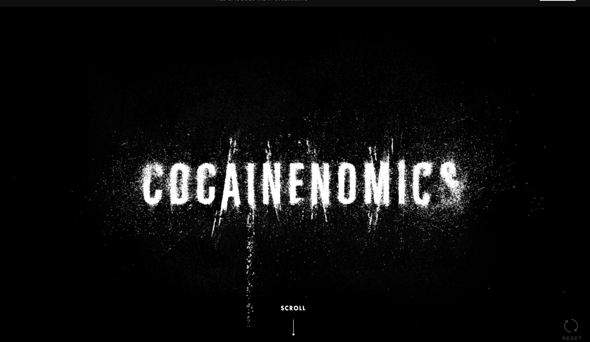 Cocaineomics Interactive Website Design 2023