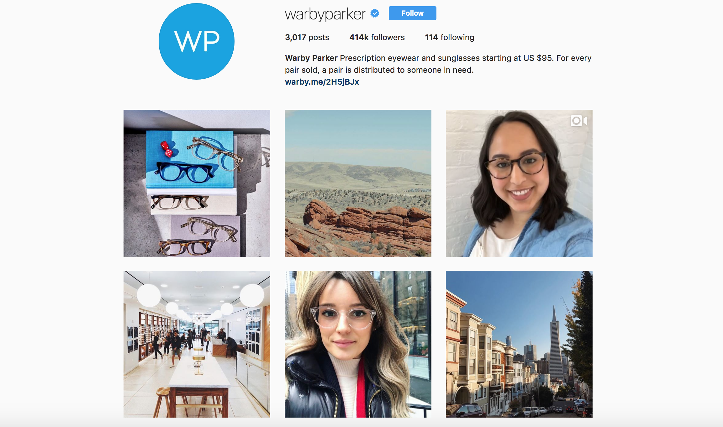 Warby Parker Instagram