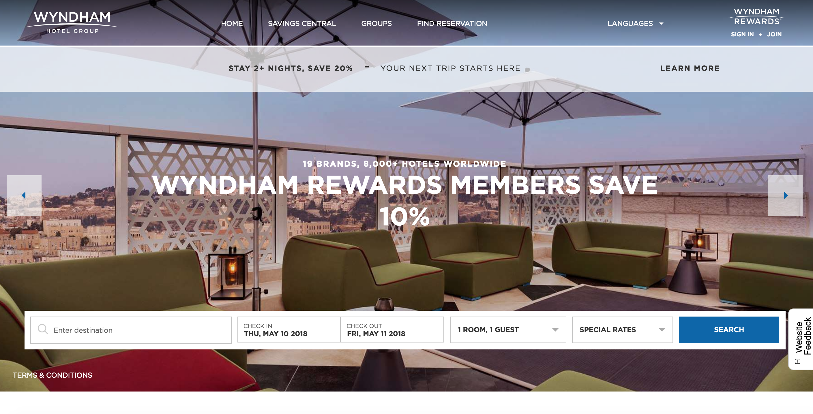 Wyndham Hotels Hotel Booking Platform