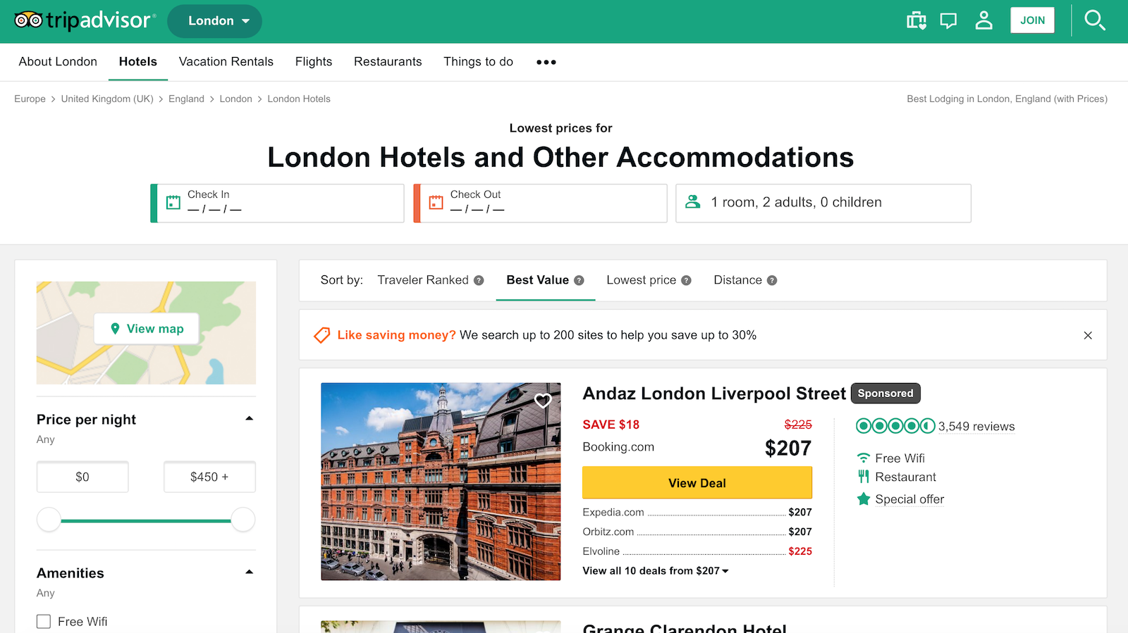 TripAdvisor Hotel Booking Platform