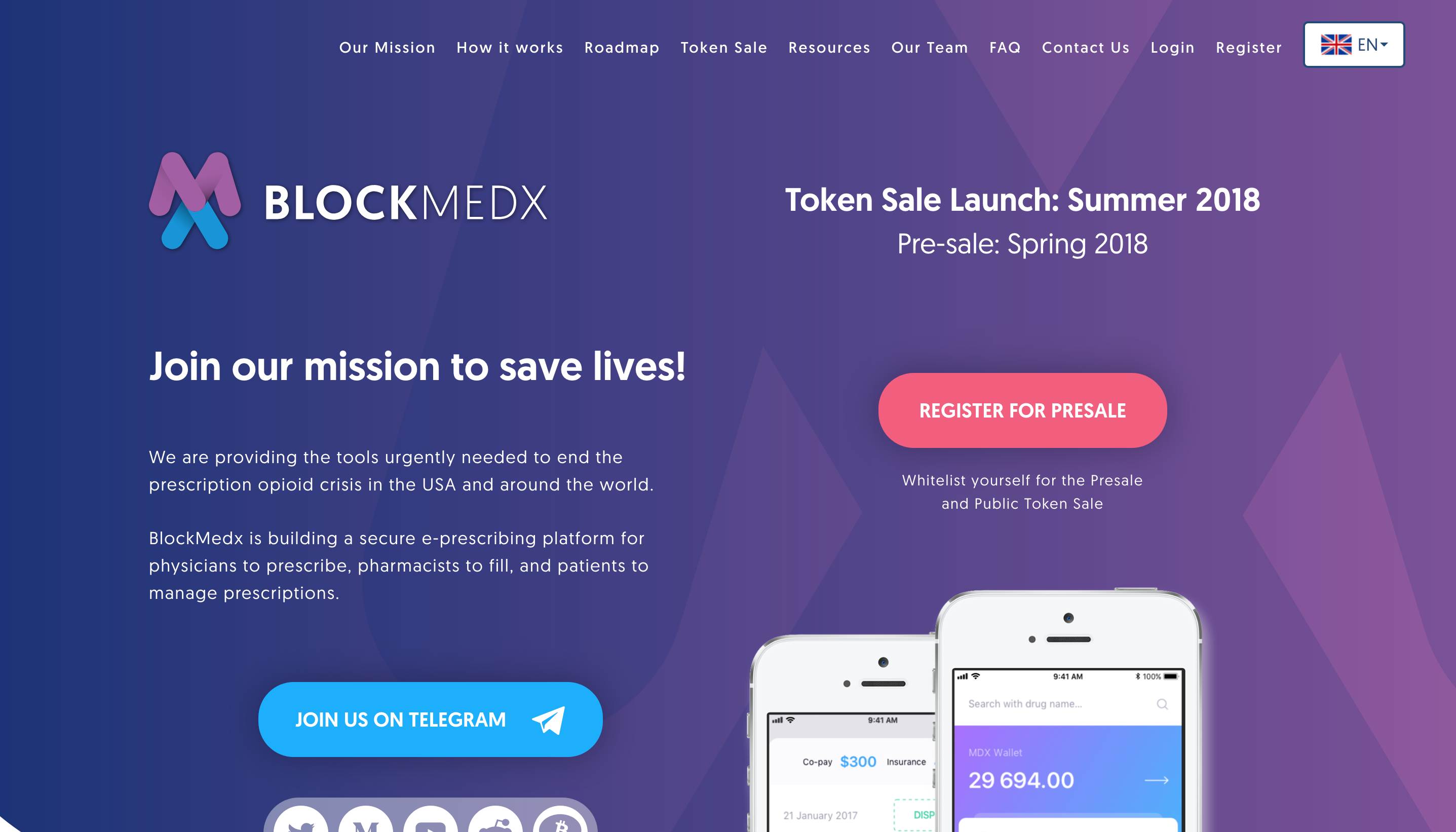 Blockmedx Startup Website Design