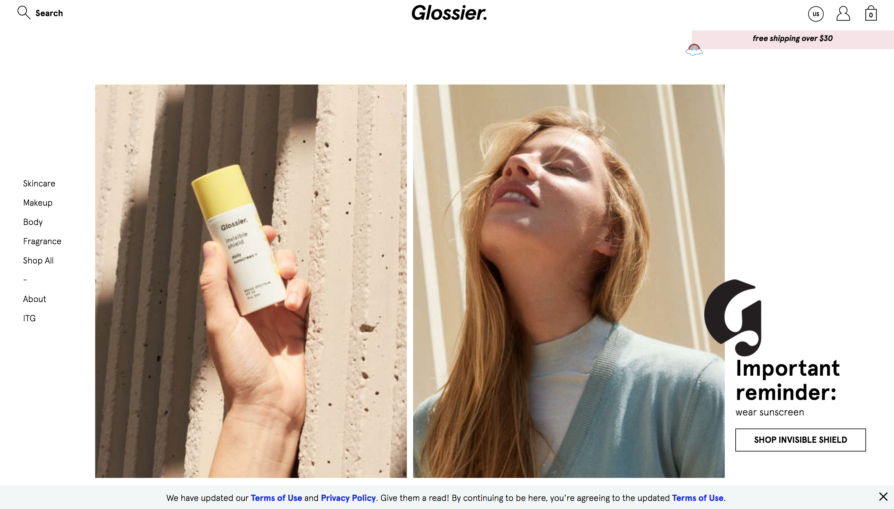 Glossier Beauty Website