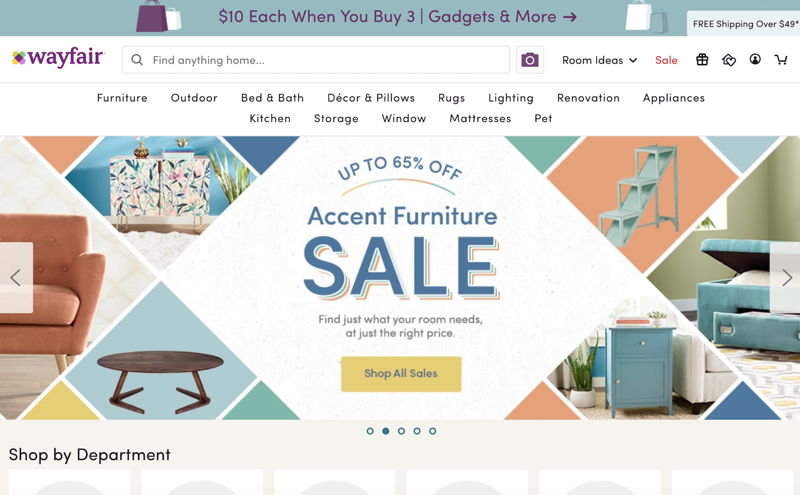 Wayfair Best Ecommerce Website