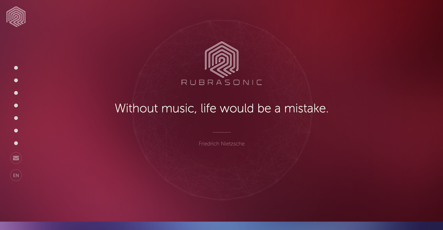 Rubrasonic Logo Minimal Web Design