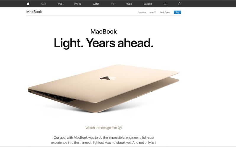 Apple's website