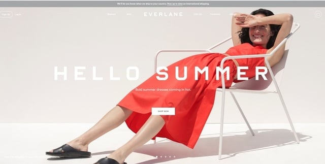 Everlane's website