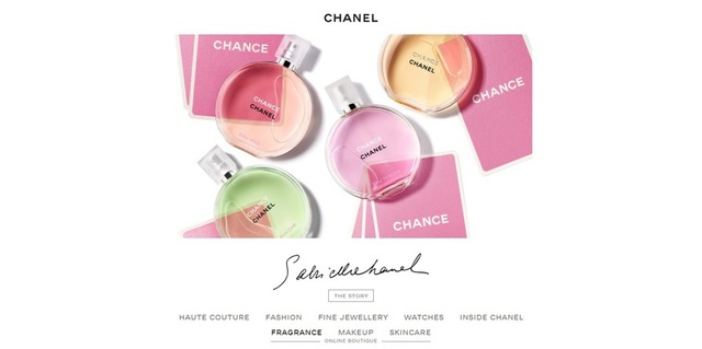 Chanel's website