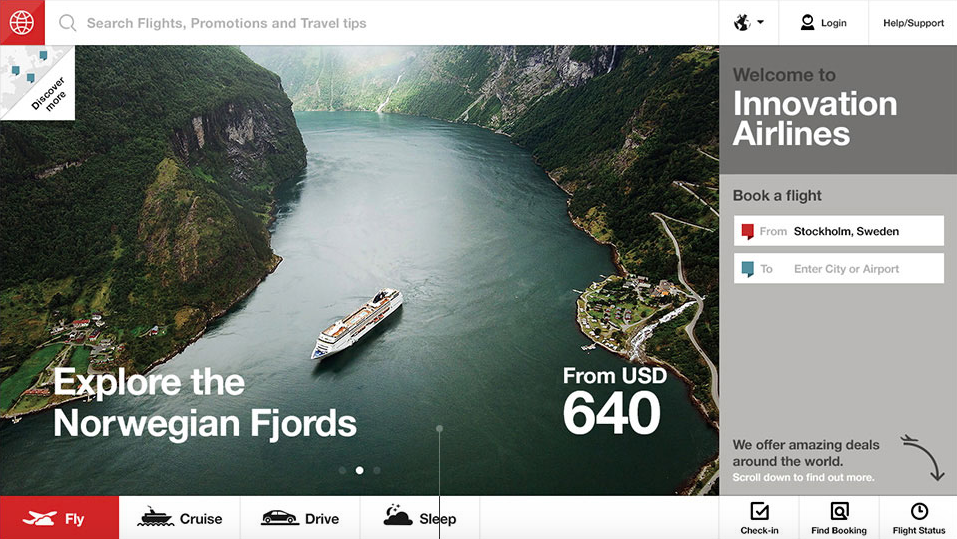 Fantasy Interactive Airline Website Design Concept Fantasy Interactive Airline Website Design Concept
