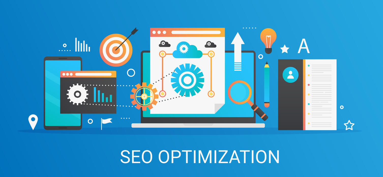 SEO Strategies Marketing Campaigns Illustration