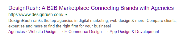 SEO Agencies Use Titles And Meta Descriptions DesignRush Search Listing Google