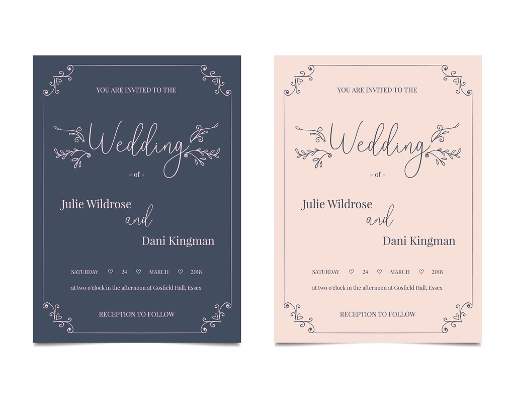 Wedding Invitation Stationery Design
