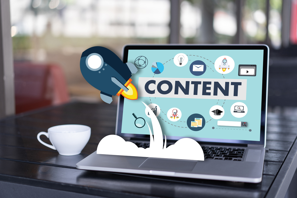 Laptop Content Marketing Agencies Rocket Content Marketing Agencies