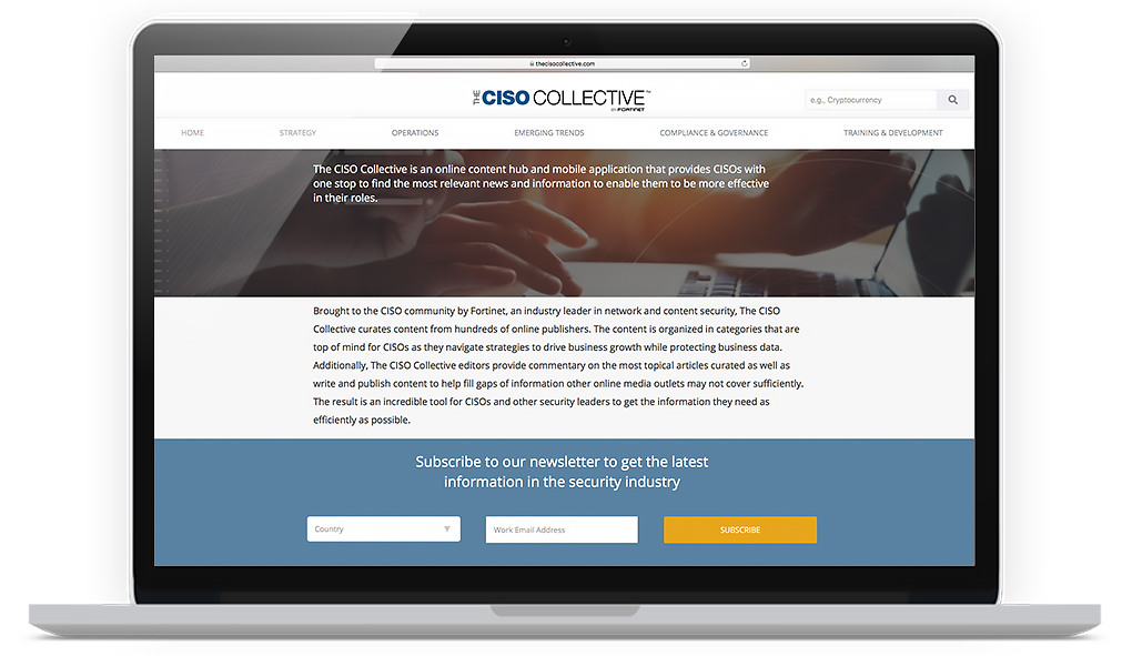 CISO Collective Screen Web Design